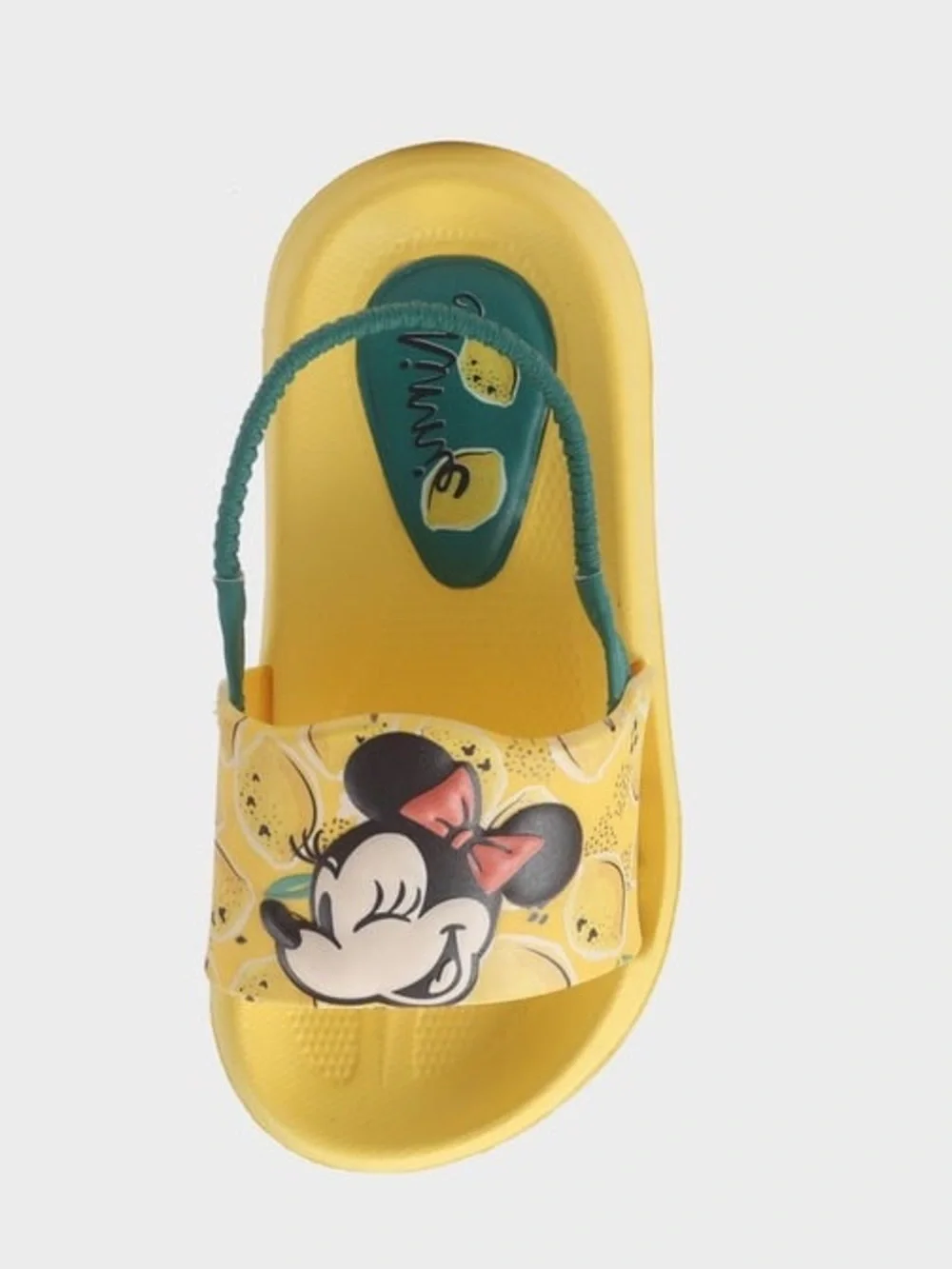 Disney Girls' Minnie Mouse Slide Sandals - Yellow Size 11/12
